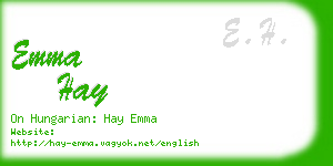 emma hay business card